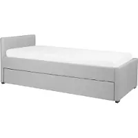 Beliani MARMANDE - Onderschuifbed - Lichtgrijs - 90 x 200 cm - Polyester