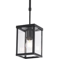 QAZQA Industriële buiten hanglamp zwart IP44 - Charlois