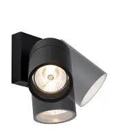 QAZQA Buitenwandlamp zwart AR70 verstelbaar IP44 - Solo
