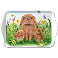Ambiente Tray Rabbit Family 13x21cm