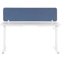 Beliani WALLY - Bureauscherm - Blauw - 160 cm - Polyester