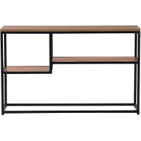Beliani BELMONT - Consoletafel-Donkere houtkleur-MDF