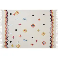 Beliani Plafond, Deken katoen veelkleurig abstract motief 130 x 180 cm MORENA (130 x 180 cm)