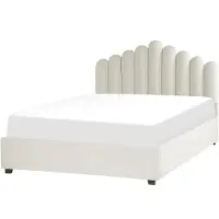 Beliani VINCENNES - Bed met opbergruimte - Wit - 160 x 200 cm - Fluweel