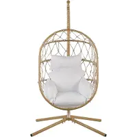 Beliani ADRIA - Hangstoel-Beige-Polyester
