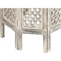 Beliani SANTRA - Bijzettafel-Lichte houtkleur-Mangohout