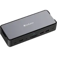 Verbatim Draagbaar USB-C 3.2 dockingstation - - Pro CDS-15SSD - Inclusief 256 GB SSD - Grijs