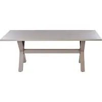 Beliani CASCAIS - Tuintafel - Beige - 105 x 200 cm - Aluminium