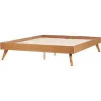 Beliani BERRIC - Tweepersoonsbed - Lichthout - 160 x 200 cm - MDF