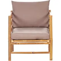Beliani CERRETO - Tuinstoel-Beige-Bamboehout