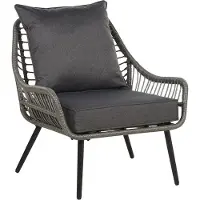 Beliani LAURETO - Bistroset voor 2 - Grijs - PE rotan