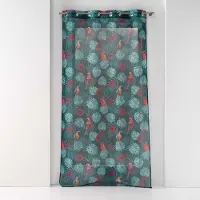 Douceur d'intérieur Vitrages PANNEAU A OEILLETS 140 x 240 CM VOILE SABLE IMPRIME CARACAS BLEU dames 140x240 cm