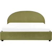 Beliani VAUCLUSE - Bed met opbergruimte - Olijfgroen - 180 x 200 cm - Bouclé
