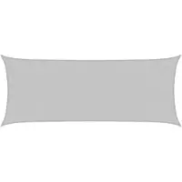 vidaXL Zonnezeil 5x2 m 100% polyester oxford lichtgrijs