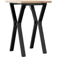 vidaXL Eettafel Y-frame 50x50x75,5 cm massief grenenhout en staal
