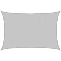 vidaXL Zonnezeil 4x2,5 m 100% polyester oxford lichtgrijs