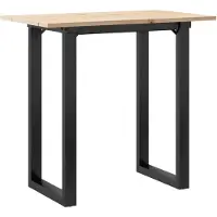 vidaXL Eettafel O-frame 80x50x75,5 cm massief grenenhout en staal