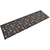 vidaXL Keukenmat wasbaar potenprint 60x180 cm fluweel
