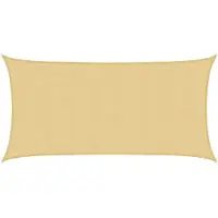 vidaXL Zonnezeil 5x2,5 m 100% polyester oxford zandkleurig
