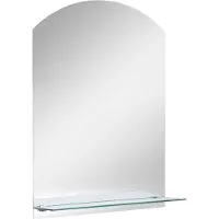 vidaXL Wandspiegel met schap 20x40 cm gehard glas