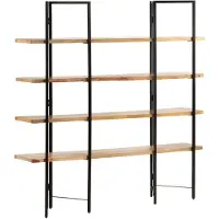 vidaXL Boekenkast met 4 schappen 160x35x160 cm massief mangohout