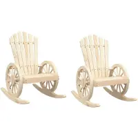 vidaXL Schommelstoelen 2 st Adirondack massief vurenhout