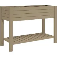 vidaXL Plantenbak verhoogd 110x45x79 cm polypropeen lichtbruin