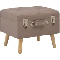 vidaXL Opbergkruk 40 cm stof bruin