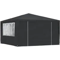 vidaXL Partytent met zijwanden professioneel 90 g/m² 4x4 m antraciet
