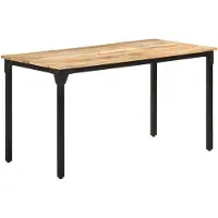 vidaXL Eettafel 140x70x76 cm ruw mangohout