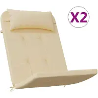 vidaXL Stoelkussens 2 st Adirondack oxford stof beige