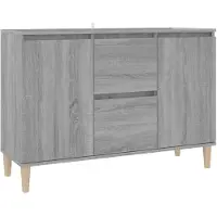 vidaXL Dressoir 101x35x70 cm bewerkt hout grijs sonoma eikenkleurig