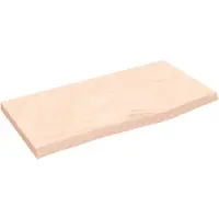 vidaXL Wandschap 60x30x(2-4) cm onbehandeld massief eikenhout