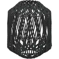 vidaXL Lampenkap Ø23x28 cm ijzer en papier zwart