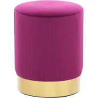 vidaXL Kruk fluweel 28 x 36 cm paars en goudkleurig