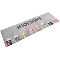vidaXL Keukenmat wasbaar shoezone-print 60x180 cm fluweel