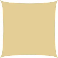vidaXL Zonnezeil 2,5x2,5 m 100% polyester oxford zandkleurig