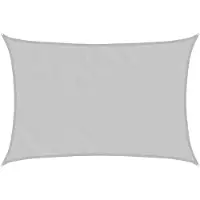 vidaXL Zonnezeil 6x4 m 100% polyester oxford lichtgrijs