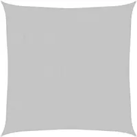 vidaXL Zonnezeil 2,5x2,5 m 100% polyester oxford lichtgrijs