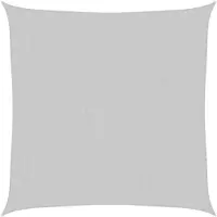 vidaXL Zonnezeil 5x5 m 100% polyester oxford lichtgrijs
