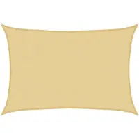 vidaXL Zonnezeil 4,5x3,5 m 100% polyester oxford zandkleurig