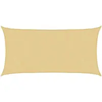 vidaXL Zonnezeil 6x3 m 100% polyester oxford zandkleurig