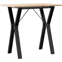 vidaXL Eettafel Y-frame 80x50x75 cm massief grenenhout en staal