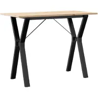 vidaXL Eettafel Y-frame 100x50x75 cm massief grenenhout en staal