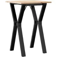 vidaXL Eettafel Y-frame 50x50x75 cm massief grenenhout en staal