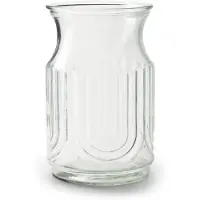 Merkloos Bloemenvaas - helder/transparant glas - 20 x 12,5 cm - Vazen