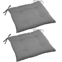Merkloos Set van 2x stuks stoelkussens voor binnen en buiten in de kleur grijs 40 x 40 x 4 cm - tuinstoelkussens