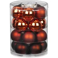 Merkloos Inge Christmas Kerstballen - 20x - kastanje bruin - 6 cm - glas - Kerstbal