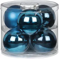 Merkloos Inge Christmas Grote kerstballen - 6x - kobalt blauw - 10 cm - glas - Kerstbal