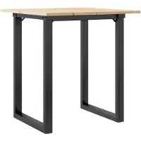 vidaXL Eettafel O-frame 70x70x75 cm massief grenenhout en staal